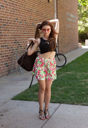 18 year old girl receives open mouth facial after being deflowered